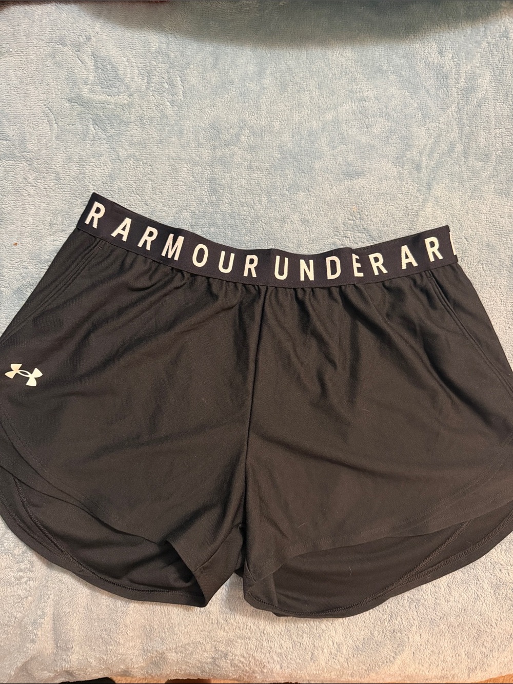 Under Armour Black Women's Logo Elastic Waist Athletic Shorts